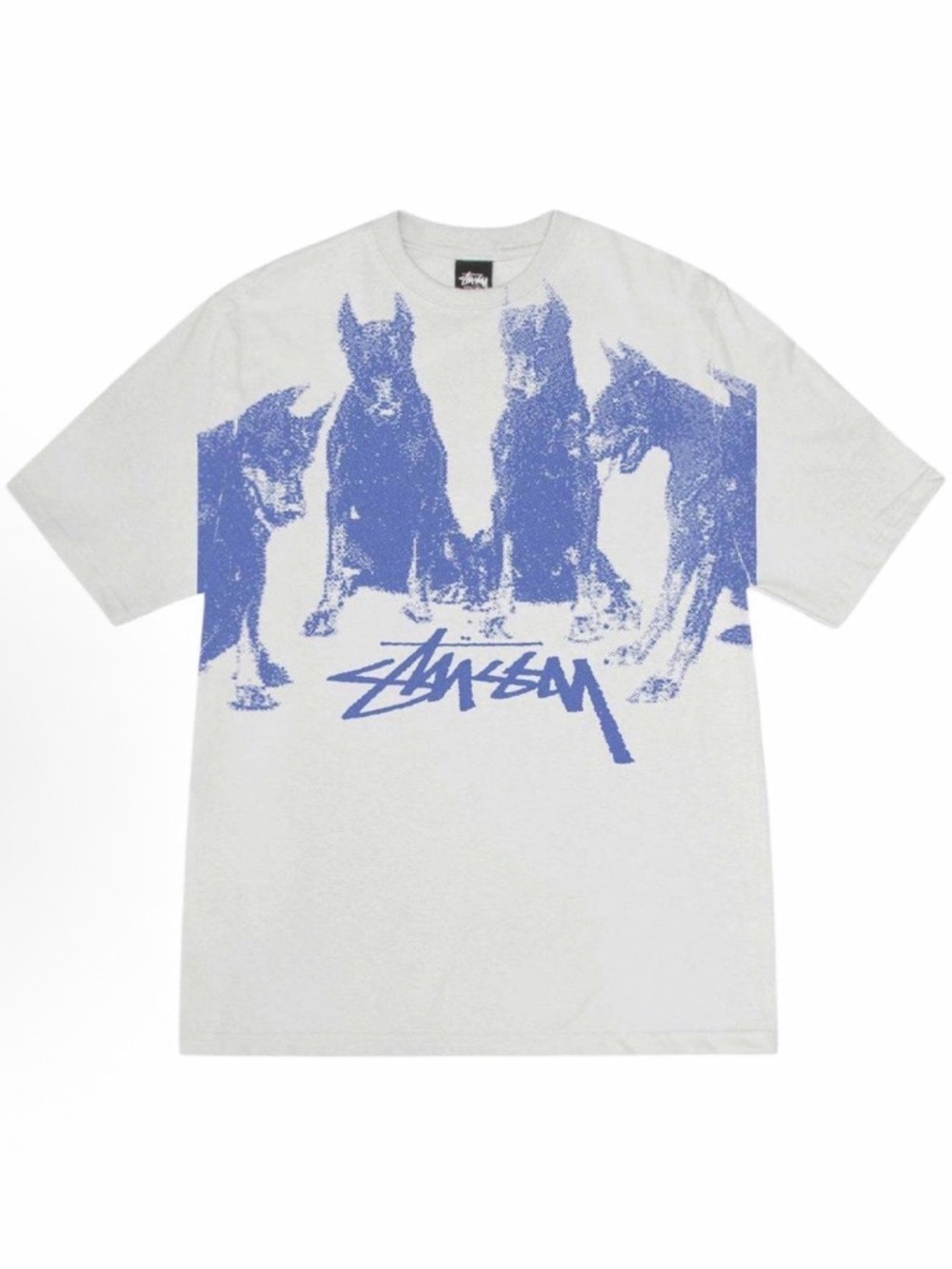 Stussy Dobermans Tee Fog (SS24) -  Size L - NEW